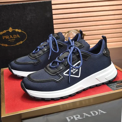 Prada Mens Shoes Casual Luxury Brand Breathable Sneakers with Original Box