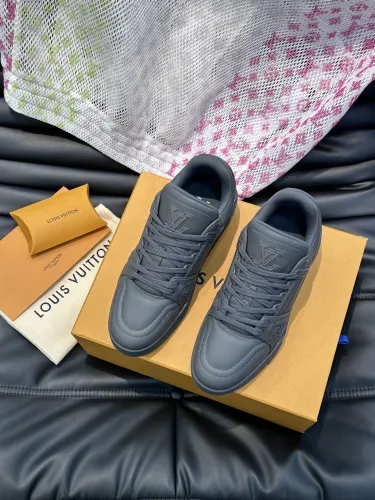 Louis Vuitton Mens Shoes Fashion Sneakers Design Luxury Brand LV TRAINER SNEAKER 1ABLVV Mix of materials with Original Box 1ABLUR  