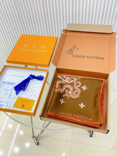 Louis Vuitton Scarves Womens Fashion Scarf with Original Box   