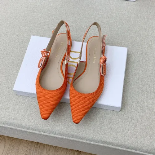 Dior Women Shoes Pumps Luxury Design Fashion Type Flat Heel Shoes for Wedding Style J'ADIOR SLINGBACK BALLERINA Cotton Fabric with Original Box Flat