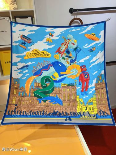 Hermes Scarves Womens Fashion Scarf Shawl 050