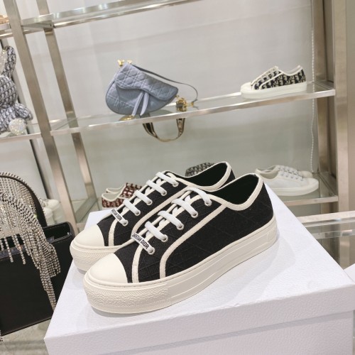 Dior Womens Shoes Fashion Sneakers WALK'N'DIOR SNEAKER Cotton Canvas Luxury Brand with Original Box Whatsapp 