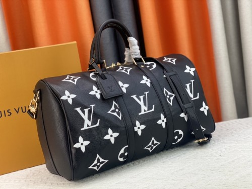 Louis Vuitton Womens and Mens Unisex Bags Luxury Brand LV Keepall Bandoulière 45 Fashion Design Travel Bag
