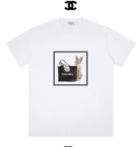 Chanel Luxury Brand Women Mens Short Sleeve T-Shirt   