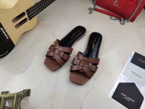 Yves Saint Laurent YSL Women Shoes Sandals Slippers Luxury Brand Genuine Leather Sole Womens Slippers with Original Box whatsapp 