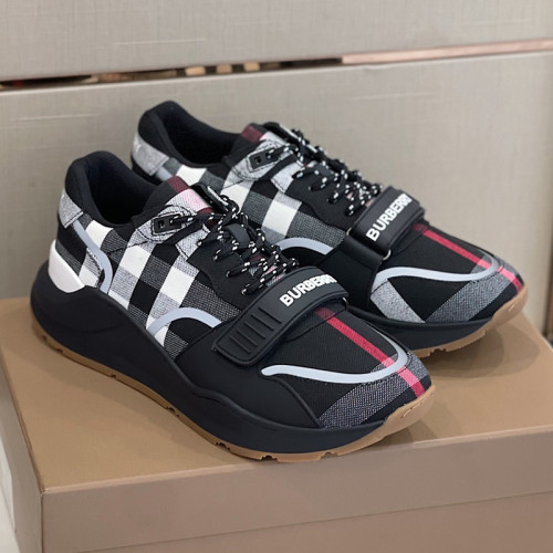 Burberry Men Shoes Fashion Sneakers Luxury Brand Vintage Cotton Sneaker with Original Box