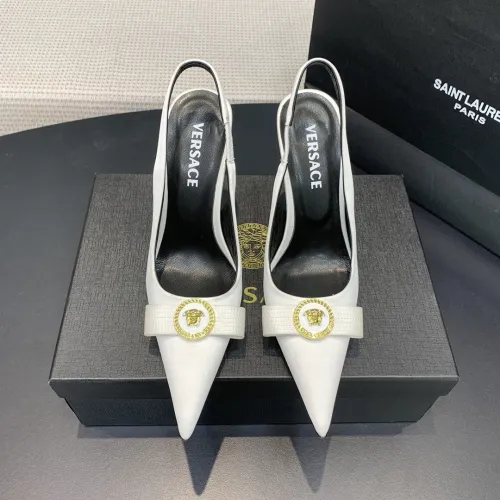 Versace Brand Womens Sandals Shoes Pumps Leather Big Size LA MEDUSA LEATHER PUMPS with 6cm High Platform and 10cm Heel Design  