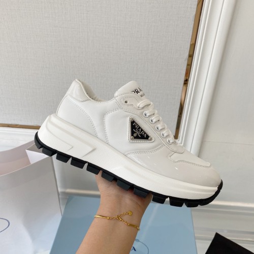 Prada Mens Shoes Casual Luxury Brand Breathable Sneakers with Original Box Downtown leather sneakers 2EE364_3LKG_F098Z with Original Box Whatsapp 