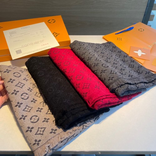 Louis Vuitton Scarves Men Womens Fashion Scarf with Original Box   