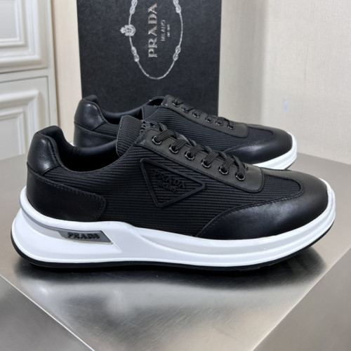 Prada Mens Shoes Casual Luxury Brand Breathable Sneakers with Original Box
