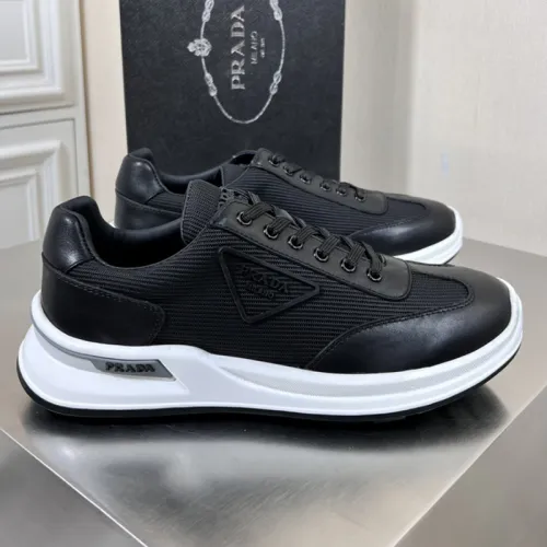 Prada Mens Shoes Casual Luxury Brand Breathable Sneakers with Original Box