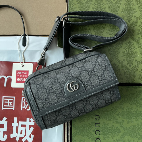 Gucci Mens Womens Bags Shoulder Bag Luxury Brand Ophidia GG mini bag in grey and black Supreme 746308 2ZGMN 4056  