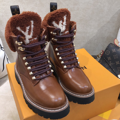 Louis Vuitton Women Shoes Boots Luxury Brand TERRITORY FLAT RANGER with Original Box 1A9HAI