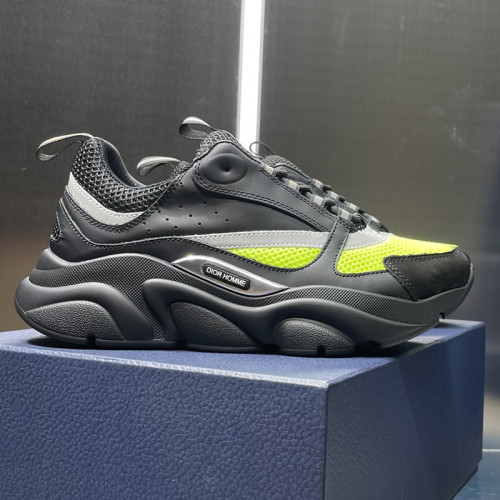 Dior Mens Shoes Sneakers Luxury Brand Breathable Design B22 SNEAKER Mesh with Smooth Calfskin with Original Box 3SN231YXX_H861