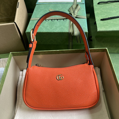 Gucci Womens Bags Crossbody Shoulder Messenger Bags Luxury Brand Aphrodite mini shoulder bag in orange leather  