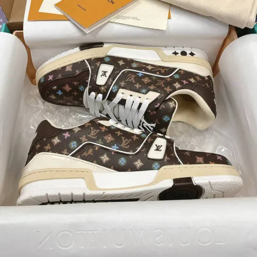 Louis Vuitton Mens Shoes Fashion Sneakers Design Luxury Brand LV TRAINER SNEAKER 1ABLVV Mix of materials with Original Box 1ABLUR  