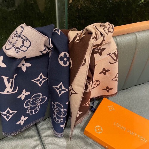 Louis Vuitton Scarves Men Womens Fashion Scarf with Original Box   