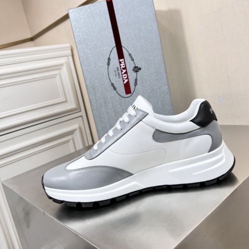 Prada Mens Shoes Casual Luxury Brand Breathable Sneakers with Original Box