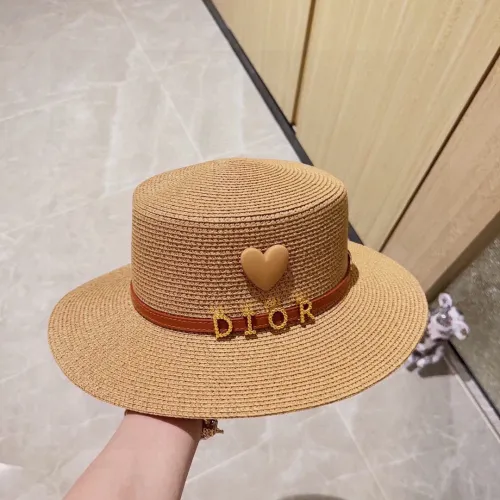 Dior Womens Straw Hat Luxury Brand Design Dior Cap with Original Box  