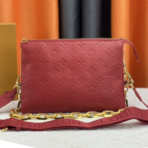 Louis Vuitton Womens Bags Messenger Shoulder Bags Luxury Brand COUSSIN PM M59277 with Original Box Monogram embossed lambskin