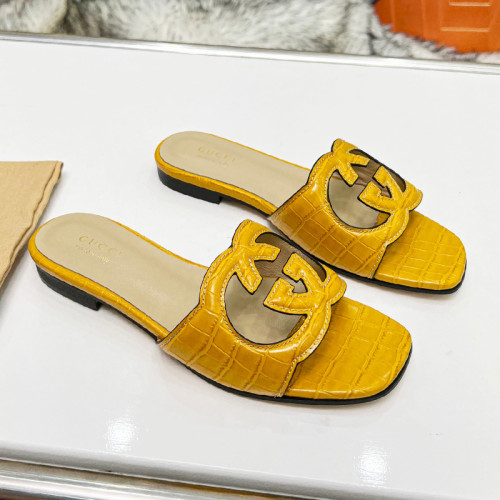 Gucci Womens Shoes Slippers Gucci WOMEN'S INTERLOCKING G CUT-OUT SANDAL Luxury Brand with Original Box 694451 US000 2535  