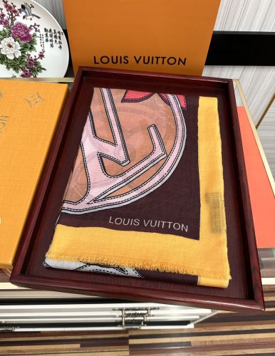 Louis Vuitton Scarves Womens Fashion Scarf with Original Box   