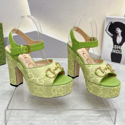 Gucci Womens Shoes Sandals 12cm Heel Luxury Brand with Original Box 730022 US000 7519 Women's Interlocking G sandal in leather Whatsapp 