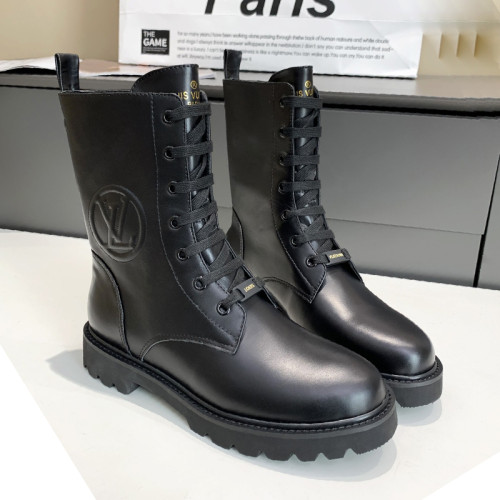 Louis Vuitton Women Shoes Boots Luxury Brand ANKLE BOOT TERRITORY FLAT RANGER with Original Box 1A94QK