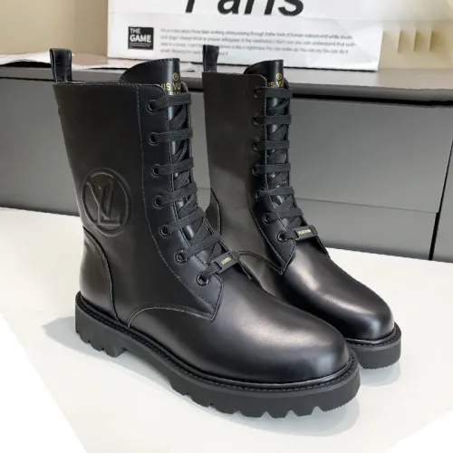 Louis Vuitton Women Shoes Boots Luxury Brand ANKLE BOOT TERRITORY FLAT RANGER with Original Box 1A94QK
