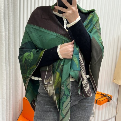 Hermes Scarves Womens Fashion Scarf Shawl 222