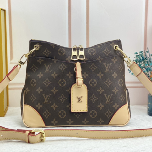 Louis Vuitton Womens Bags Luxury Brand Fashion Type ODÉON MM Natural Monogram coated canvas M45354 with Original Box