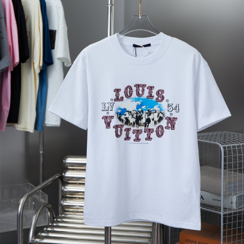 Louis Vuitton Luxury Brand Men Womens Short Sleeve T-Shirt   