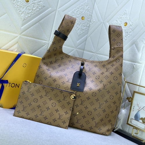 Louis Vuitton Womens Bags Shoulder Bag Luxury Brand Atlantis GM Monogram Canvas with Original Box  
