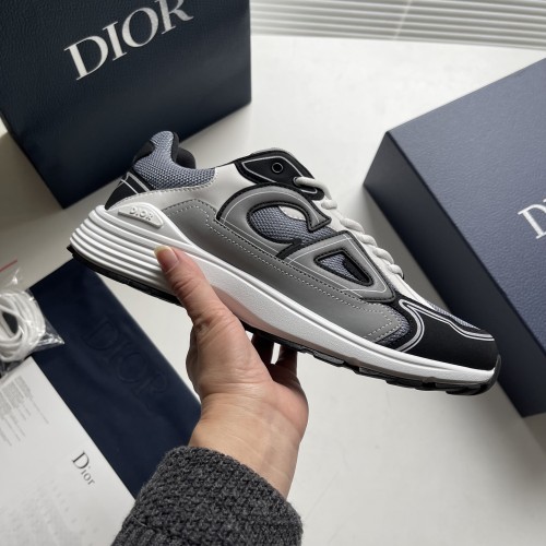 Dior Mens Shoes Sneakers Luxury Brand B30 SNEAKER White Mesh and Technical Fabric 3SN279ZND_H000 with Original Box Whatsapp 