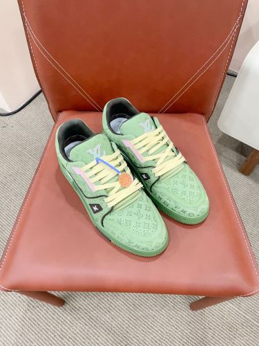 Louis Vuitton Mens Shoes Fashion Sneakers Design Luxury Brand LV TRAINER SNEAKER 1ABLVV Mix of materials with Original Box 1ABLUR  