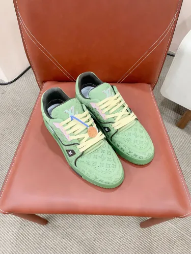 Louis Vuitton Mens Shoes Fashion Sneakers Design Luxury Brand LV TRAINER SNEAKER 1ABLVV Mix of materials with Original Box 1ABLUR  