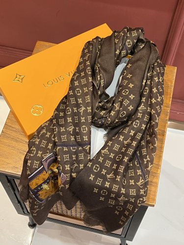 Louis Vuitton Scarves Men Womens Fashion Scarf with Original Box   