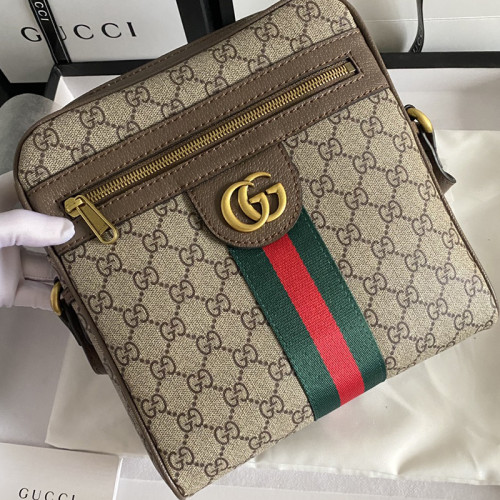 Gucci Mens Womens Fashion Bags Shoulder Bag Luxury Brand GG Supreme Ophidia Small Messenger Bag 547926 96IWT 8745 with Original Box