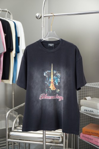 Balenciaga Luxury Brand Women Mens Short Sleeve T-Shirt   