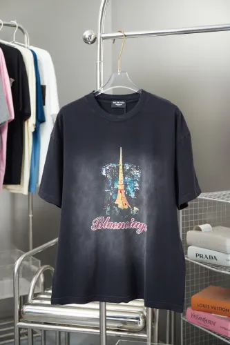 Balenciaga Luxury Brand Women Mens Short Sleeve T-Shirt   