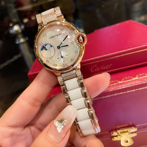 Cartier Womens Watch Luxury Brand Design Fashion Type with Original Box