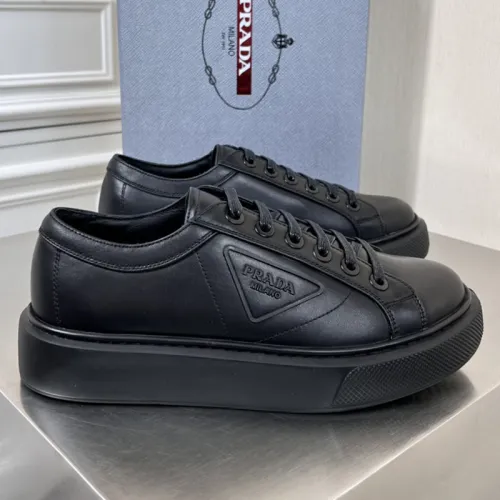 Prada Mens Shoes Casual Luxury Brand Breathable Sneakers with Original Box
