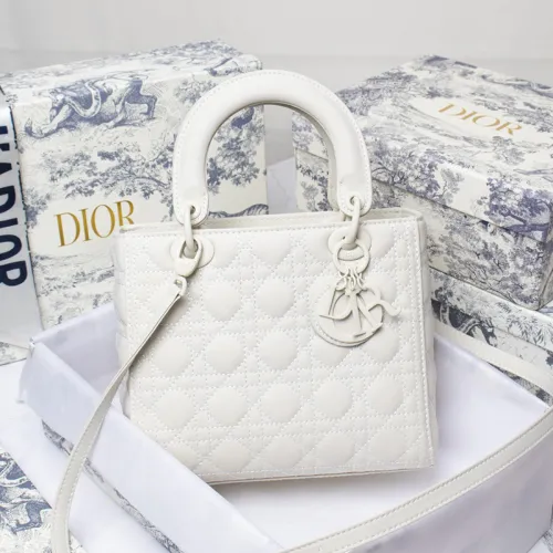 Dior Womens Bags Handbags Luxury Fashion MINI LADY DIOR BAG M0505OWCB_M323 with Original Box  