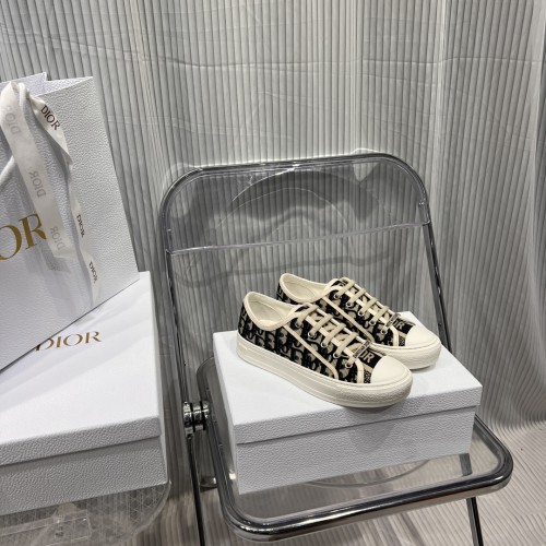 Dior Womens Shoes Fashion Sneakers WALK'N'DIOR SNEAKER Cotton Canvas Luxury Brand with Original Box Whatsapp 