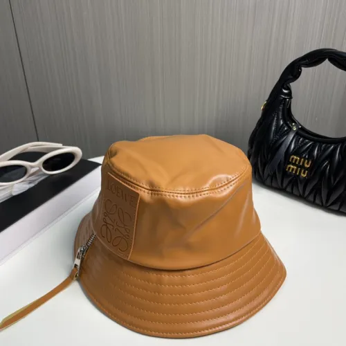 Loewe Womens Bucket Hat Luxury Brand Design Loewe Hats Fisherman hat in nappa calfskin with Original Box  