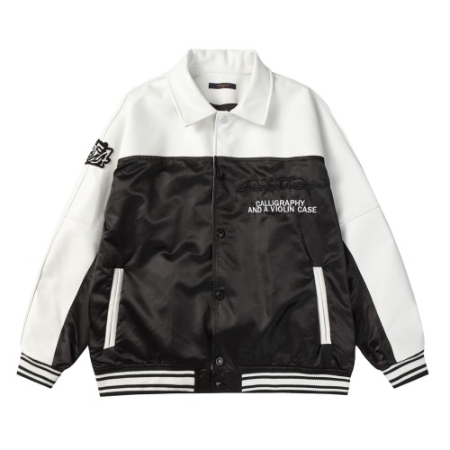 Louis Vuitton Men Womens Coat Jacket Luxury Brand Mens Jackets Leather And Nylon Blouson Top Quality   698