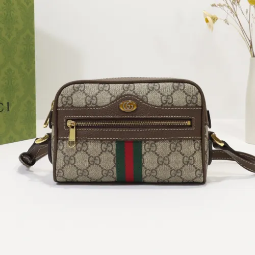 Gucci Womens Bags Shoulder Bags Luxury Brand Gucci 517350 96IWS 8745 Ophidia GG Supreme mini bag  