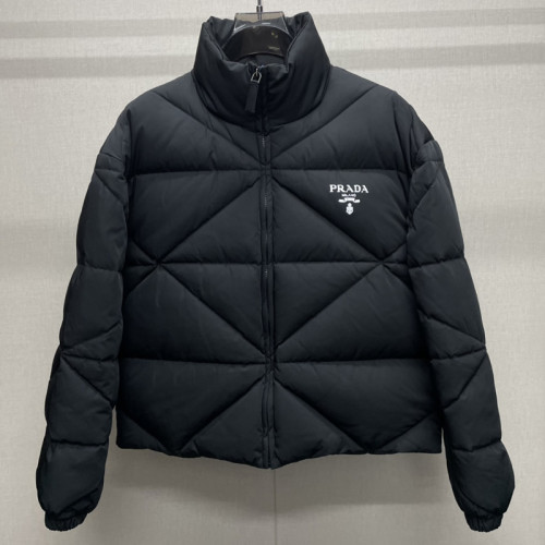 Prada Design Womens Mens Winter Windprood Down Jackets Keep Warm 90% White Duck Down