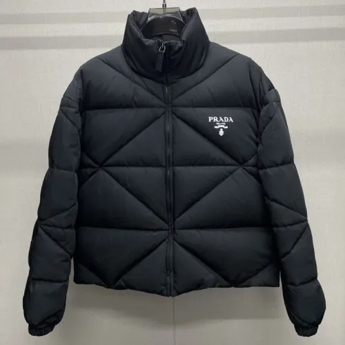 Prada Design Womens Mens Winter Windprood Down Jackets Keep Warm 90% White Duck Down