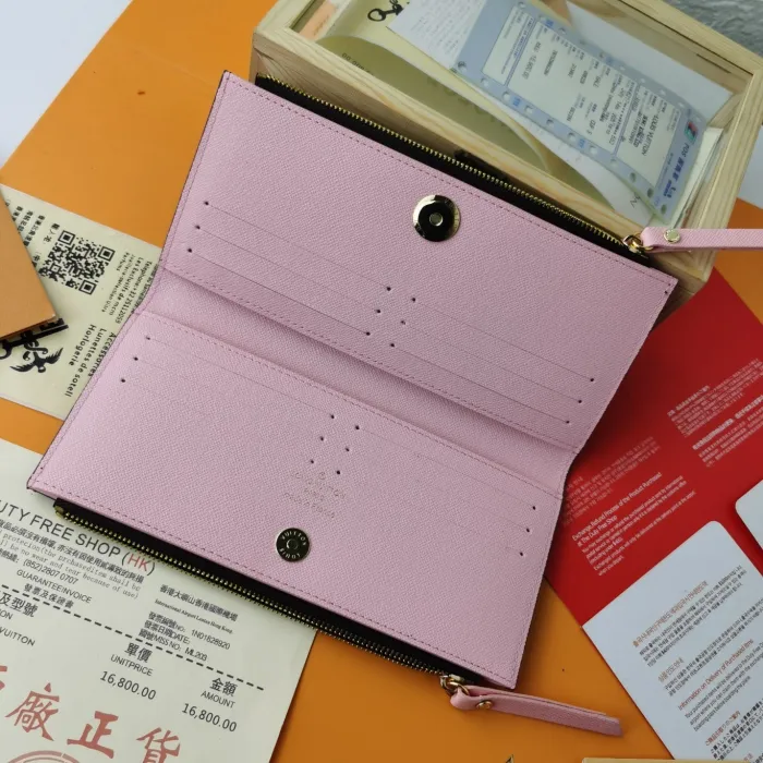 Louis Vuitton Mens Womens Wallets Purse Luxury Brand Designer Zippy WALLET M61269 with Original Box